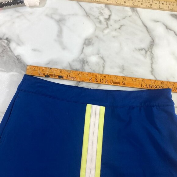 Lady Hagen Watercolor Colorblock Skort Womens Sz 8 Navy Blue Yelllow Tennis Golf - Picture 9 of 16